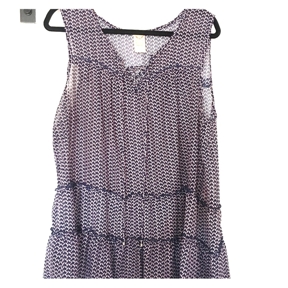 Like New Plus Size Sleeveless semi-sheer blouse